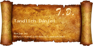 Tandlich Dániel névjegykártya